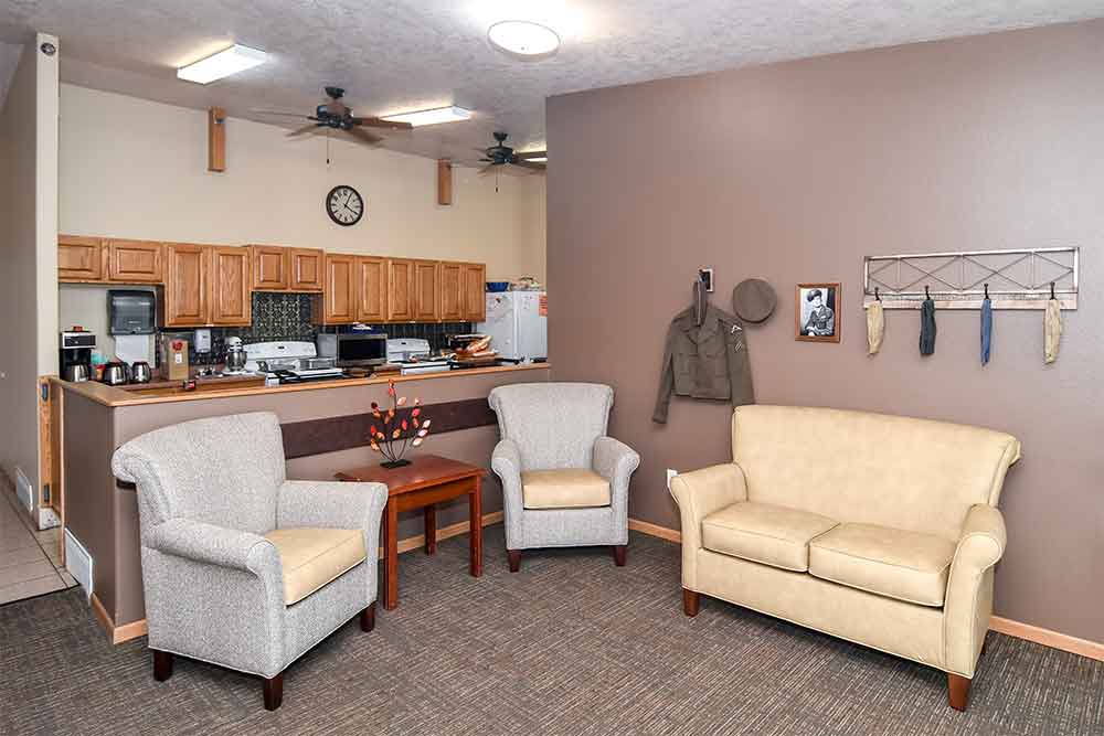Minot Memory Care ND living room and kitchen