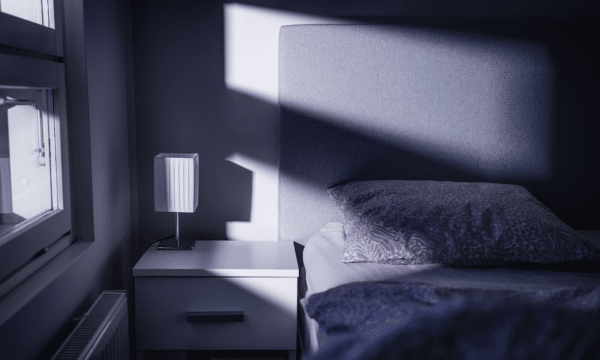 Bedroom with shadows