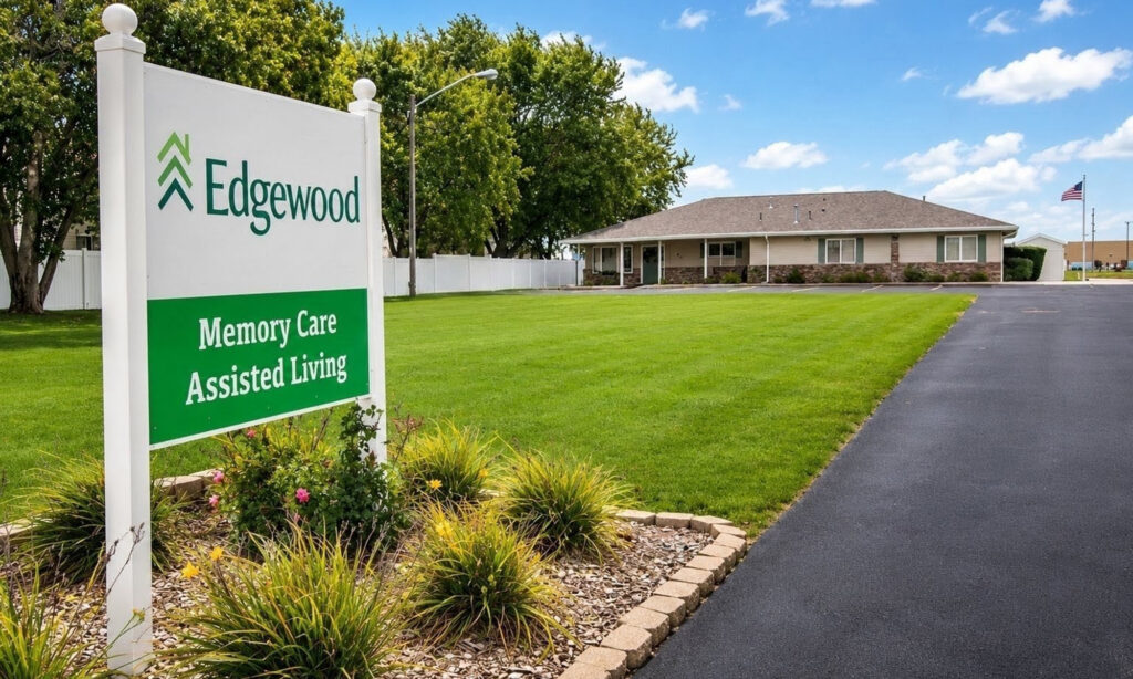exterior photo of a building with an edgewood branded sign