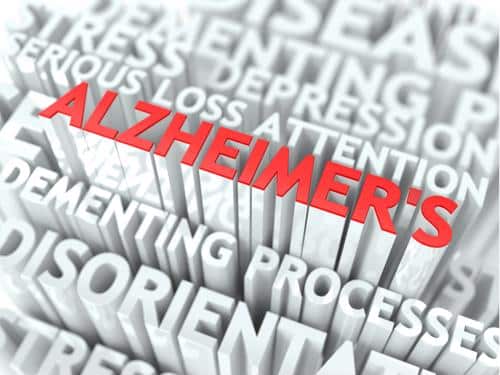 Alzheimer's Graphic with words