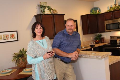 Couple in dining room
