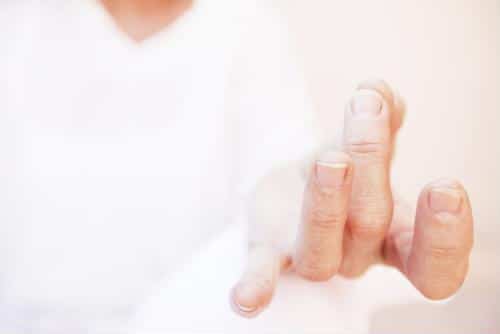 Hand in meditation